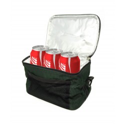 WOODEN GREEN BOTTLE COOLER BAG 